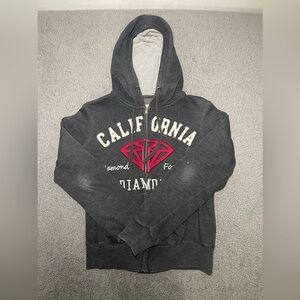 Women’s Zip Up Reflex Diamond Forever Zip Up Hoodie Sz L